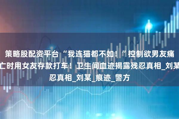 策略股配资平台 “我连猫都不如!”控制欲男友痛下杀手,逃亡时用女友存款打车!卫生间血迹揭露残忍真相_刘某_痕迹_警方